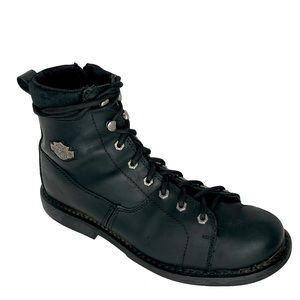 Harley-Davidson Black Griggs 6” Lace Up Motorcycle Leather Boots Size 11.5M